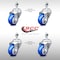 Service Caster 3 Inch SS Blue Polyurethane Wheel Swivel 12mm Threaded Stem Caster Set SCC SCC-SSTS20S314-PPUB-BLUE-M1215-4 - alternate 3
